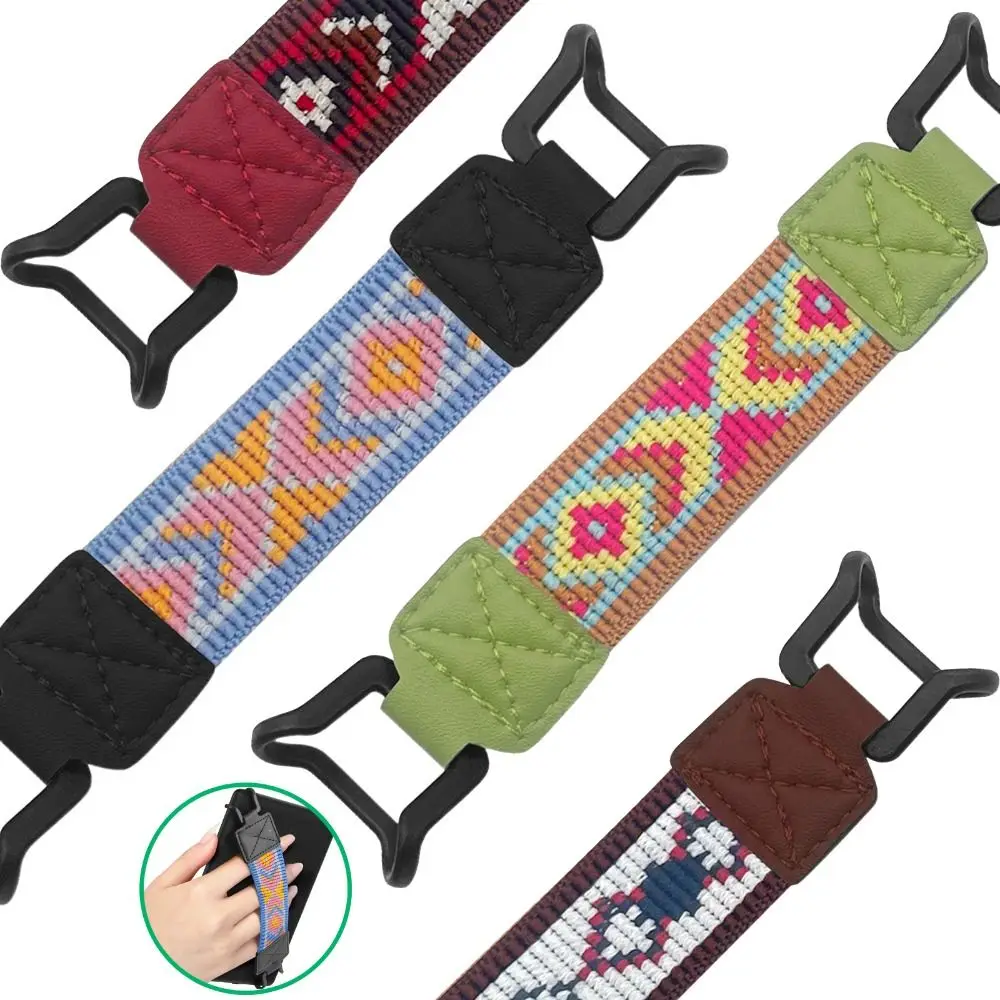 حزام يد آمن من جلد البولي يوريثان مقاس 6-8 بوصة، حامل مقبض إصبع للكمبيوتر اللوحي عالي المرونة ومضاد للسقوط لجهاز Kindle/Kobo/Voyaga/Lenovo #1