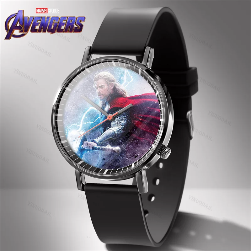 Spiderman Marvel Avengers Fashion Watch for Men Reloj Hombre Quartz Wristwatches Student Relogio Masculino Cartoon Figures Gift