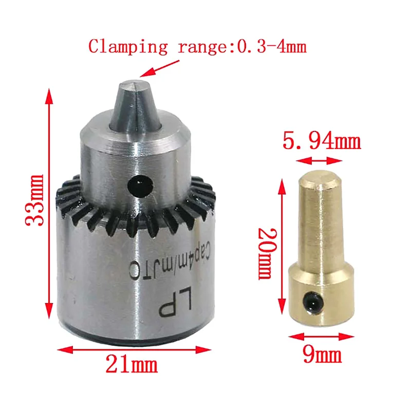 1 Set Chuck bor Mini mikro 0.3-4mm, Set Chuck bor dan kunci pas, Set Chuck bor