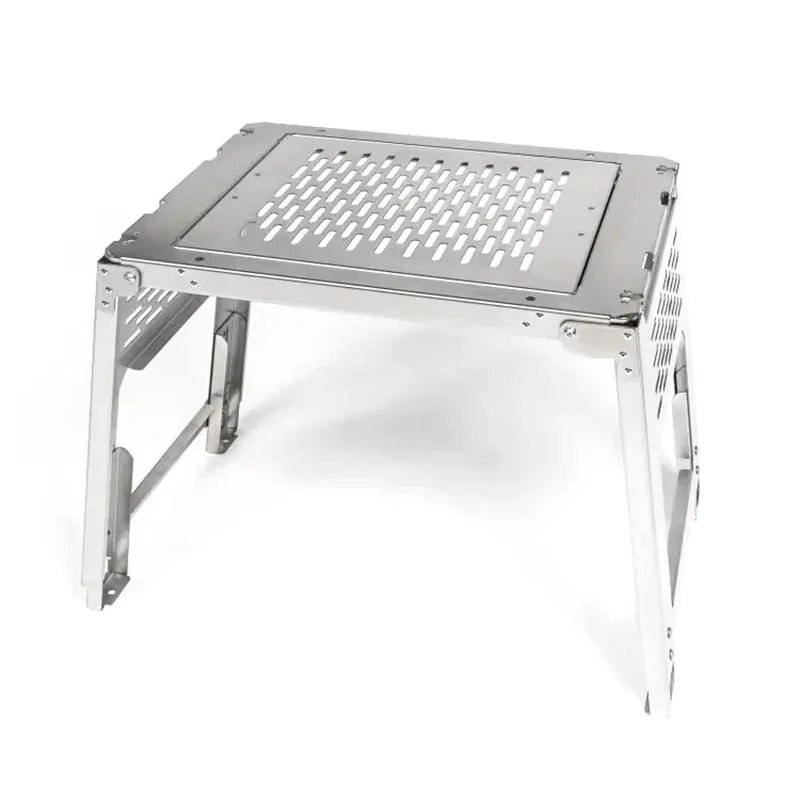 Table Outdoor Firewood Stove Extended Folding Table Quick Open Stainless Steel Table Suitable for Magic Cube Classic Fireplace