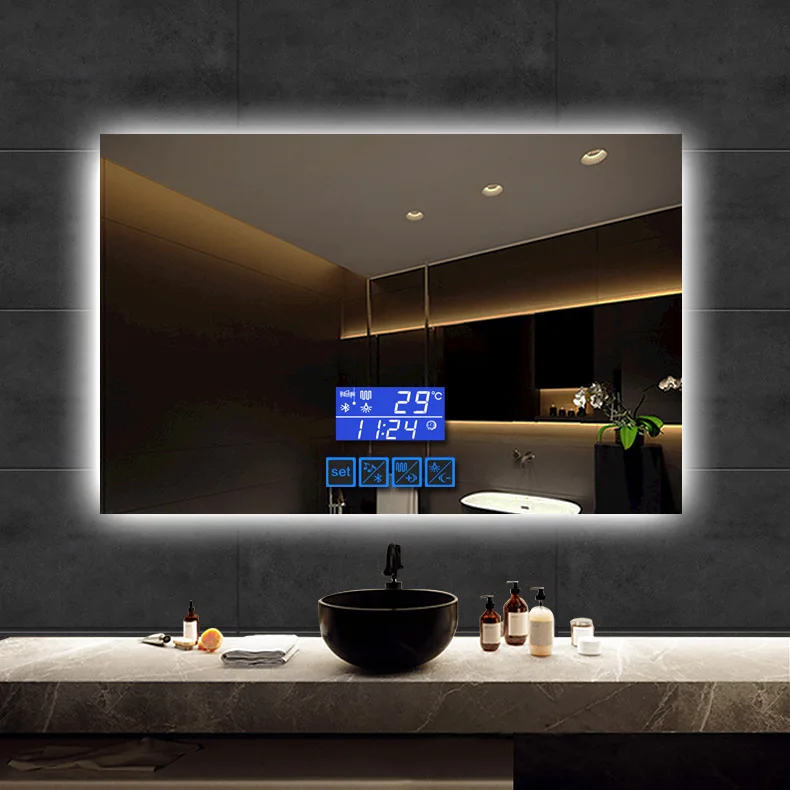 LED Backlit Bathroom Mirror Cabinet Vanity Smart Illuminated Makeup Mirror for Bathroom