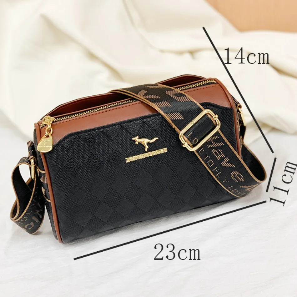 New Luxury High Quality Women Messenger Bag Famous Designer Lady Shoulder Bags Fashionable Checkered Trendy Crossbody Sac A Main