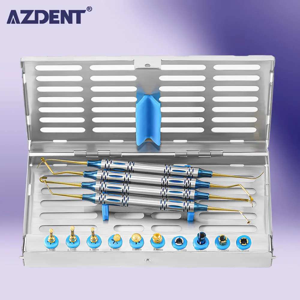 Dental Sinus Lifting Kit Guided Implant Drills Surgery Kit Stoppers Periosteal Separator Dentistry Supplies AZDENT