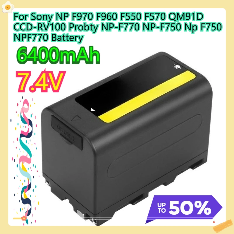 

For Sony NP F970 F960 F550 F570 QM91D CCD-RV100 Probty NP-F770 NP-F750 Np F750 NPF770 Battery