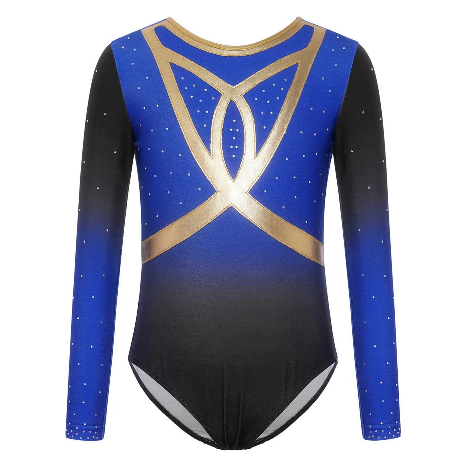 

Kids Girls Figure Skating Gymnastics Dance Leotards Patchwork Shiny Breathable Ballet Acrobatics Dance Performance Costumes