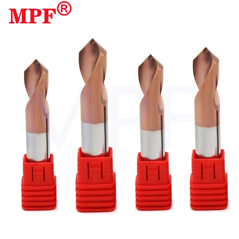 Milling Cutter Alloy Coating Tungsten Steel Tool Cnc Maching 1 Blade HRC55 Aluminum Spot Drills Chamfered fixed Milling Cutter