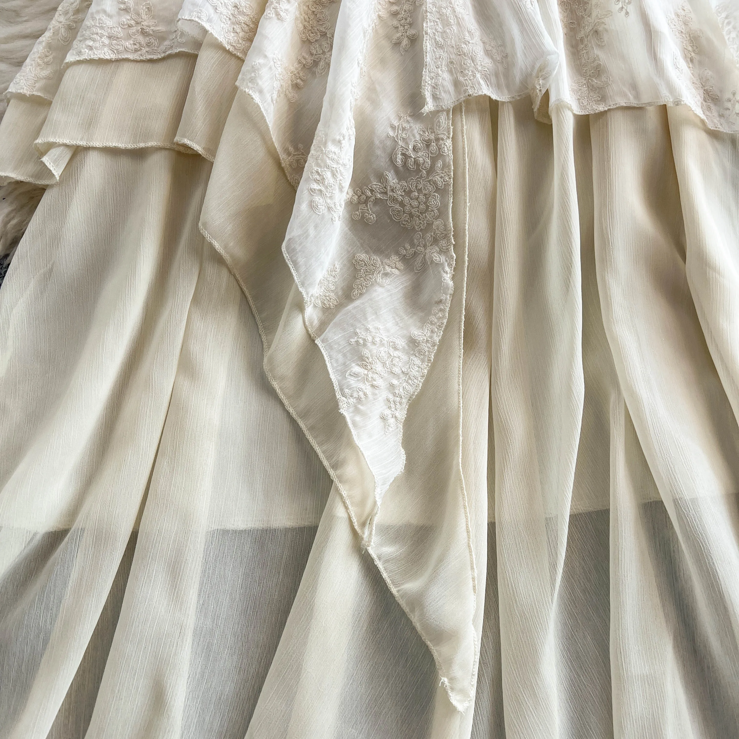 Chic asymmetrical Criss-Cross mesh Slip Dress Fashion Beach Casual fairycore gothic dress Vacation Summer Women dresses