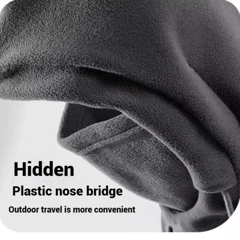 Riding Winter Warm Hat with Mask and Neck Warmer 3-in-1 Windproof Balaclava for Men and Women Cycling Cold Weather Protection image 2