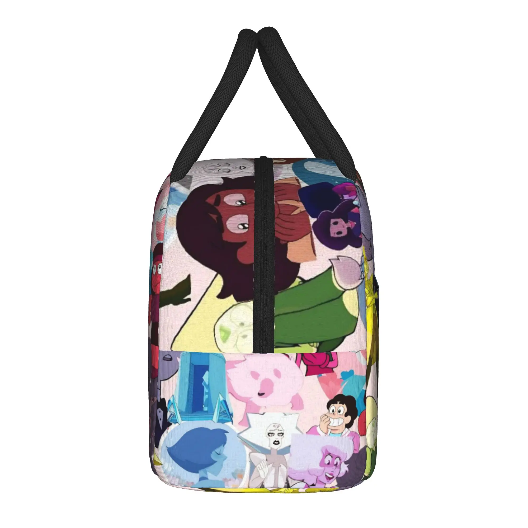 Crystal Gems Steven Universe  Lunch Bag For Women Print Lunch Box Picnic Cooler Bag Portable Oxford Thermal Tote Handbags