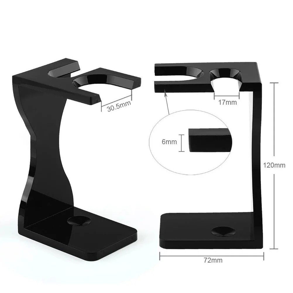 1 مجموعة 1 مجموعة فرشاة حامل حامل الحلاقة الاكريليك وعاء من الفولاذ المقاوم للصدأ فرشاة اللحية رف أداة الحلاقة حامل لوازم الحلاقة