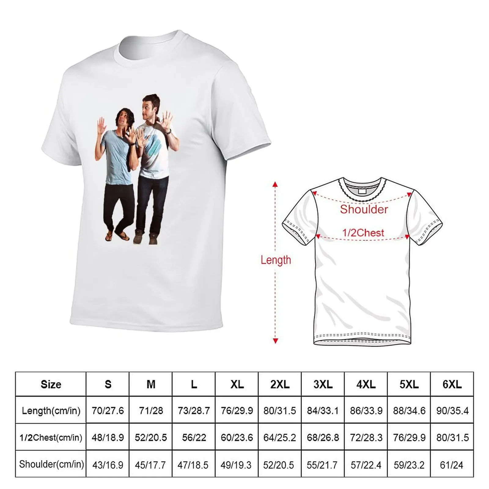 Hamish and Andy T-Shirt Plus Size Summer Casual T-Shirt