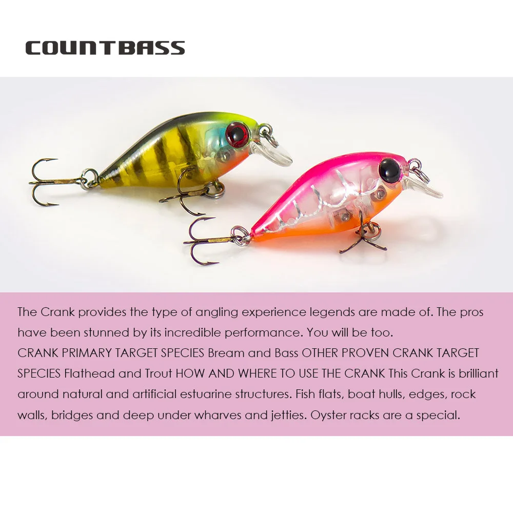 Countbass  Crankbaits With VMC Hooks 36mm 1-3/8\