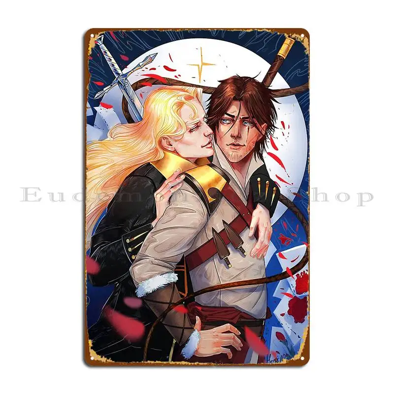 Alucard And Trevor Belmont Castlevania Metal Plaque Party Wall Mural Club Bar Garage Designer Tin Sign Poster