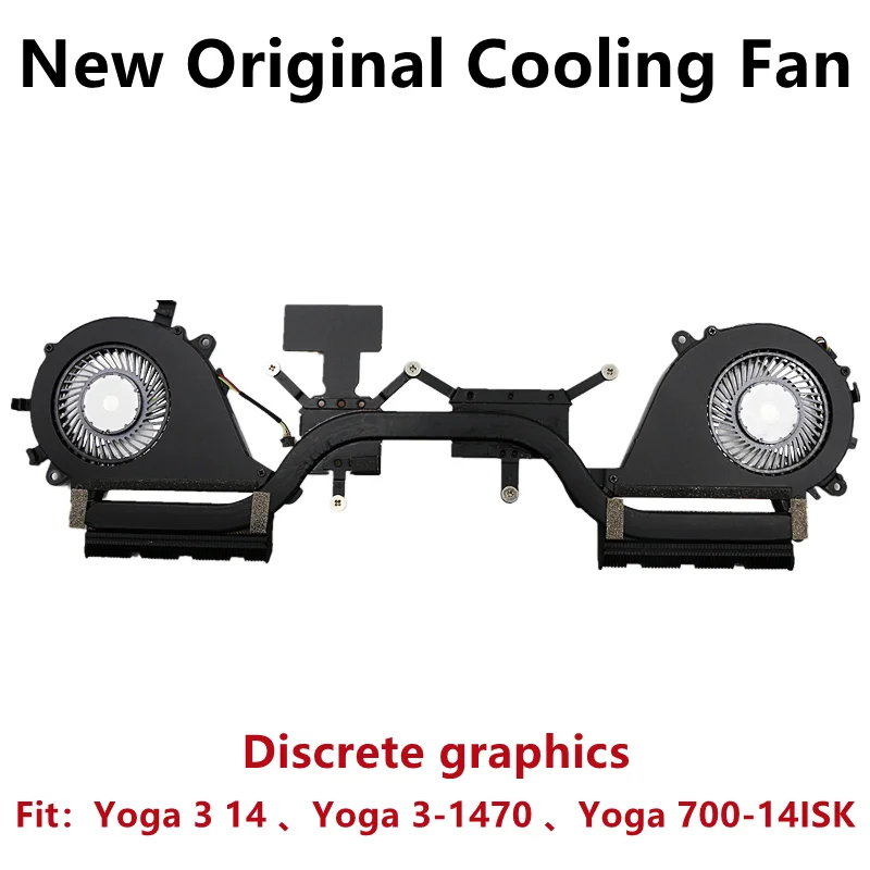 New Original For Laptop Lenovo Yoga 3 14 Yoga 3-1470 Yoga 700-14ISK Cooling Fan CPU Cooler Heatsink Radiator FRU：5H40H35615