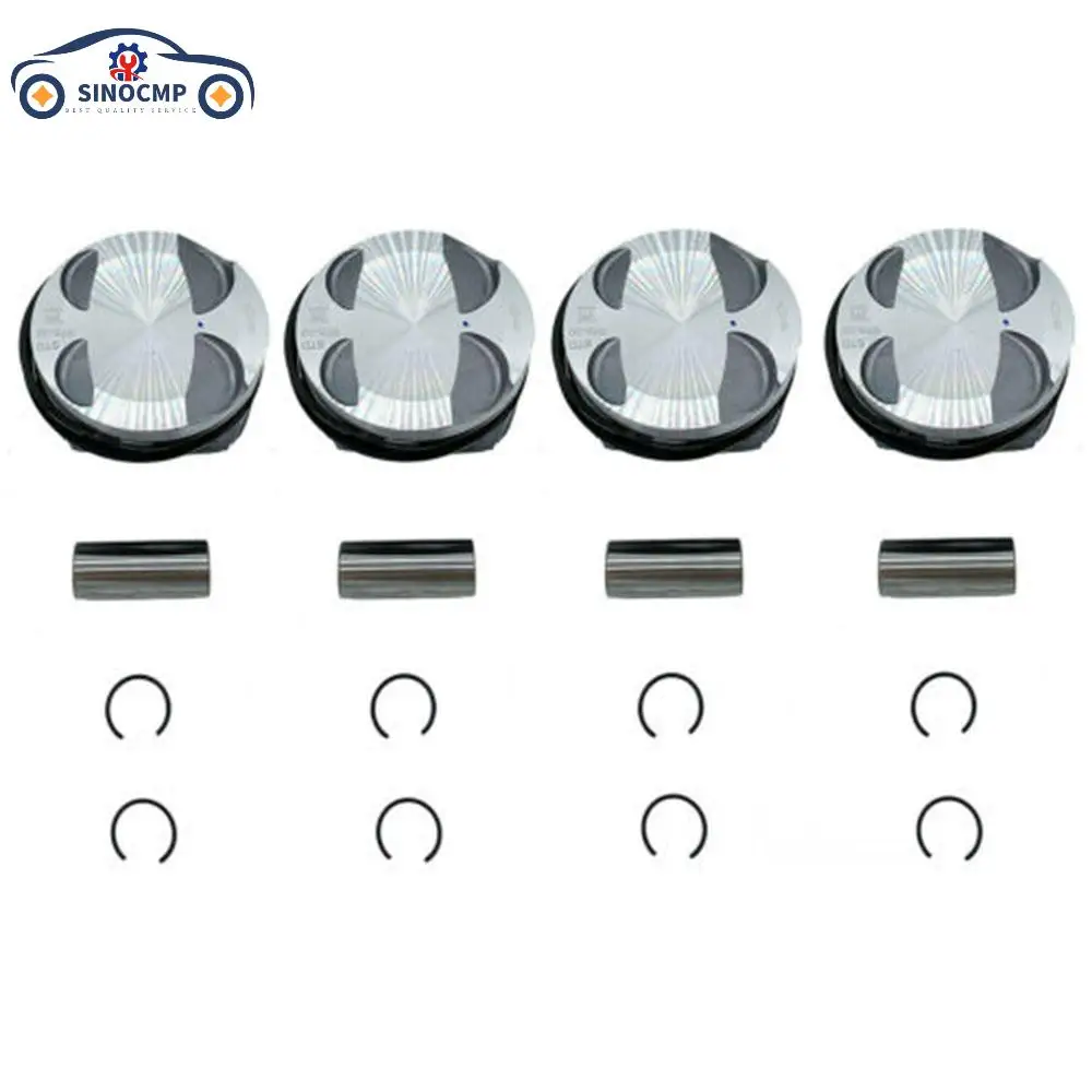 11257589348 4PCS N12 N16 Engine Piston & Ring Kit 77mm STD Set Fit MINI R55 R56 R57 R58 R60 Cooper Countryman Paceman 2006-2016