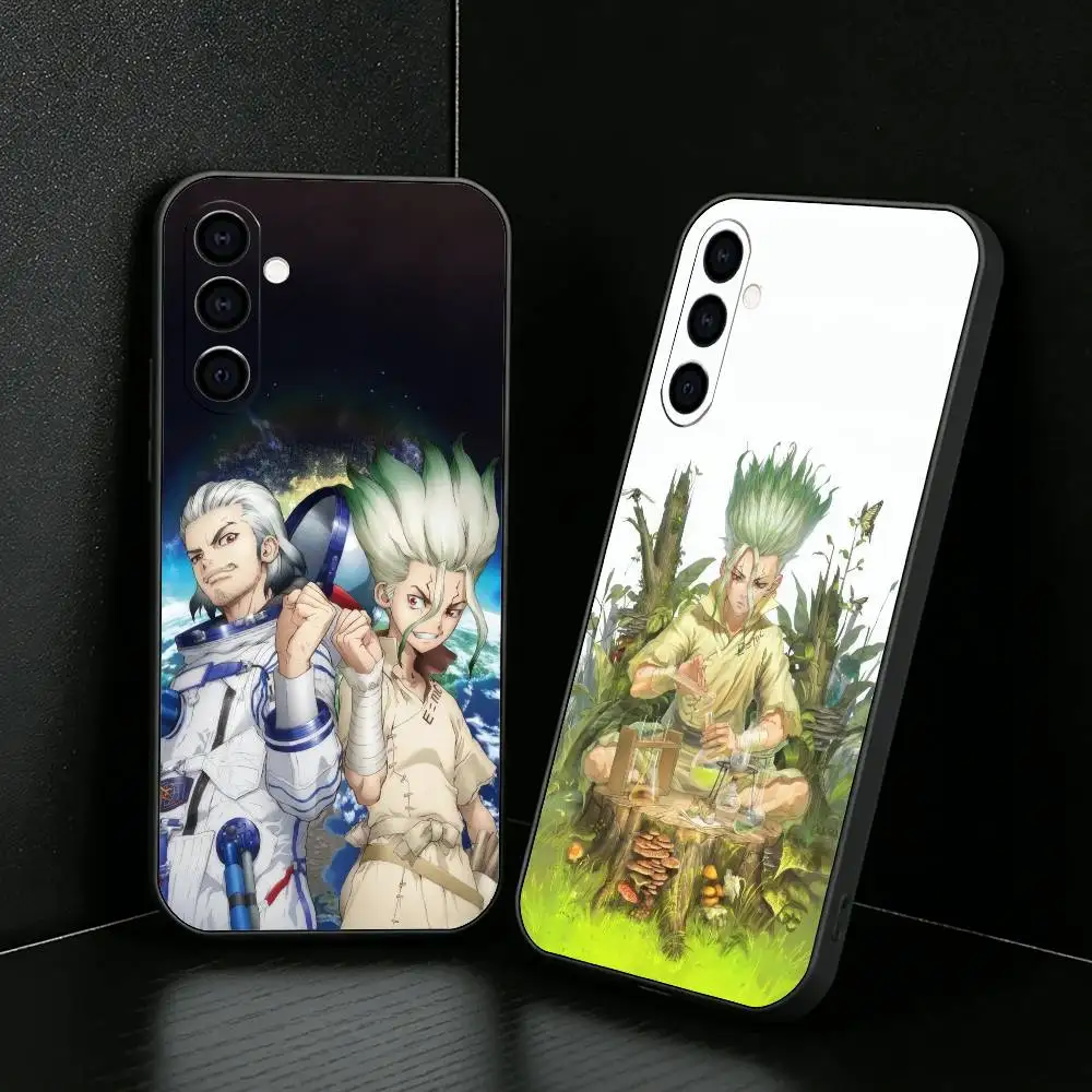 Science Prodigy Dr. S-StoneS Anime Phone Case For Samsung Galaxy A73,A72,A71,A70,A52,A51 Others Soft Black Cover