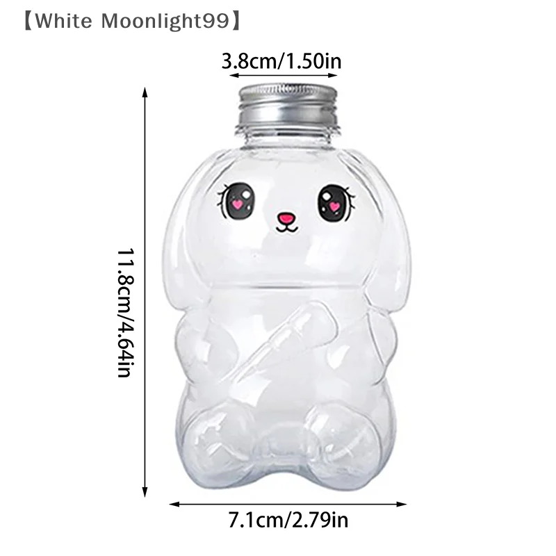 250ml Rabbit Bottles For Milk Tea Coffee Juice Portable Drinking Cup Home Transparent Juicing Beverage Drink Bottle