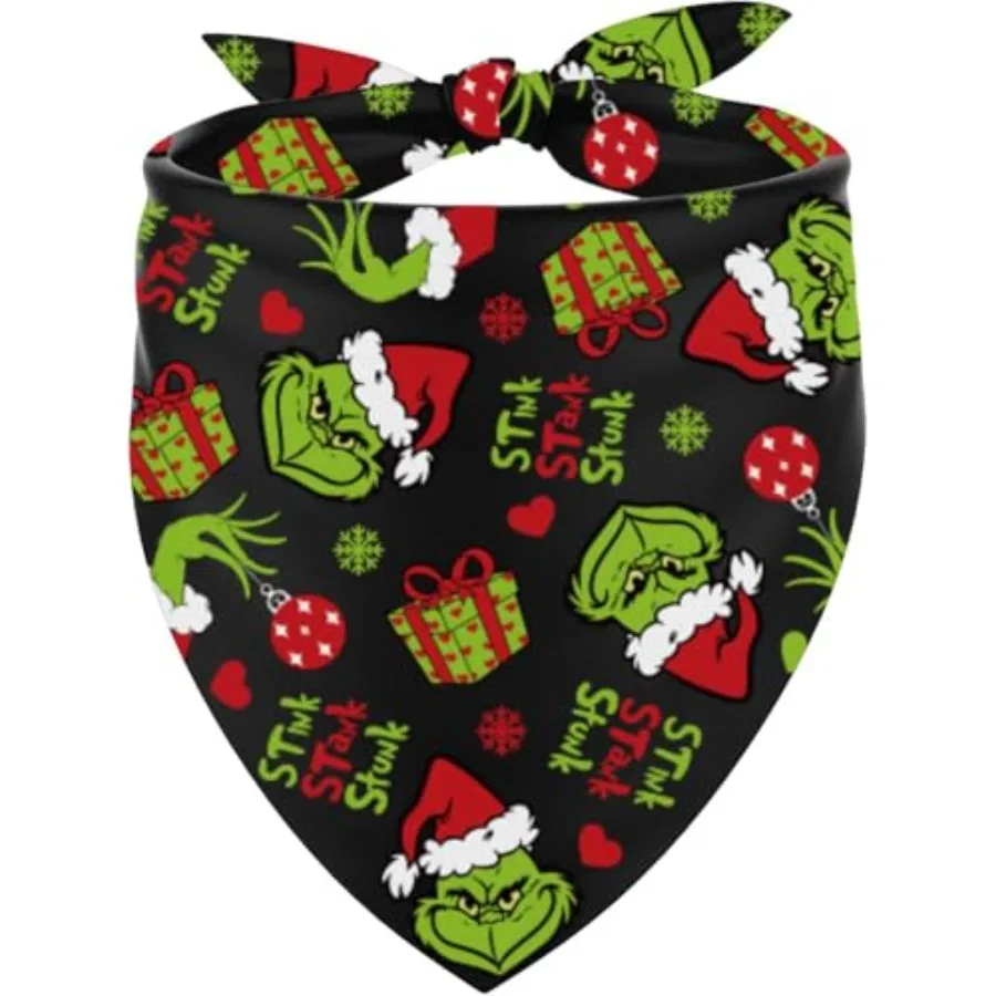 

Рождественская бандана для собак Merry Christmas Trile Dog arf, регулируемые аксессуары для маленьких и средних собак, кошек, домашних животных