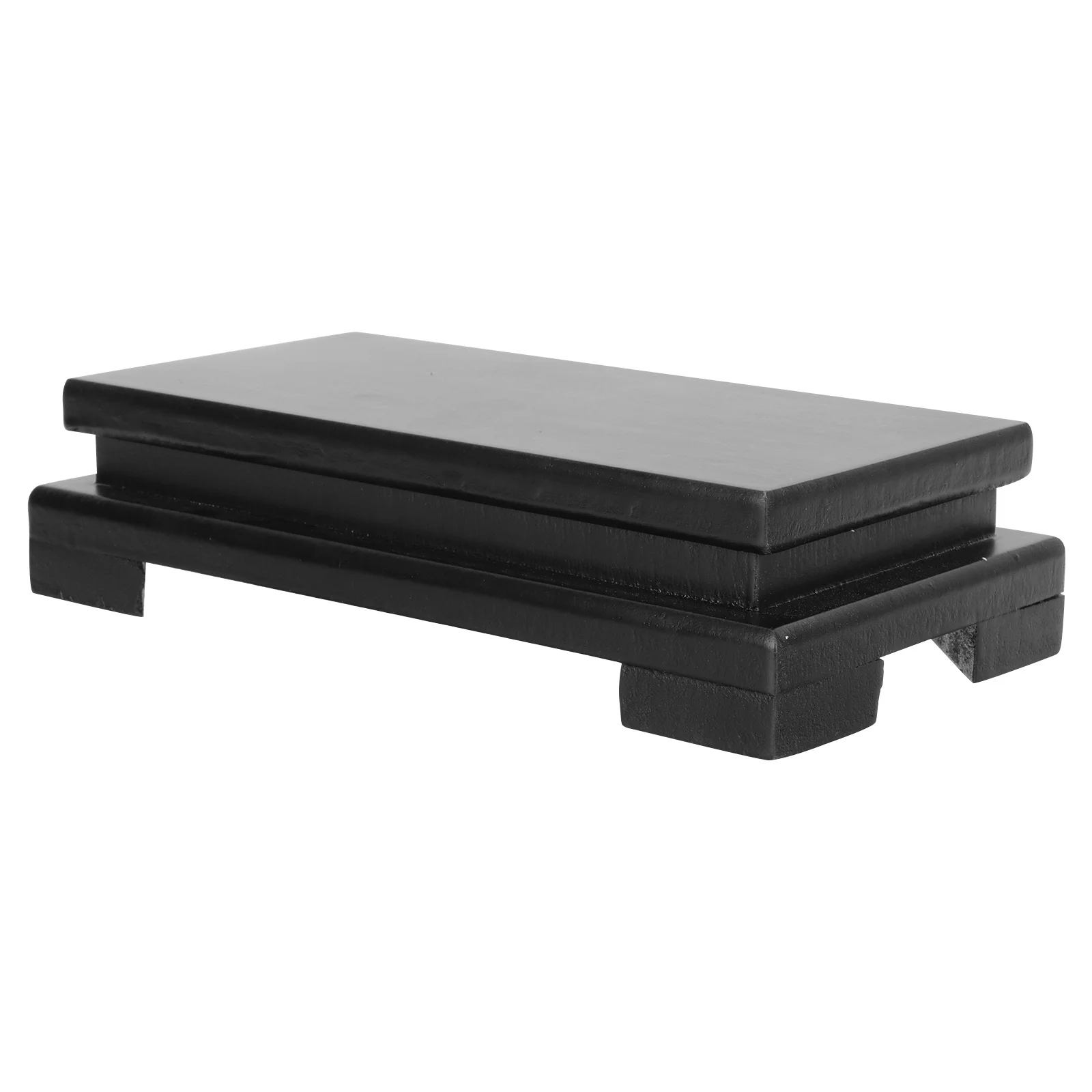 1Pcs Rectangular Buddha Base Premium Wood Flowerpot Stand Platform Creative Craft Adornment Indoor Scene Display