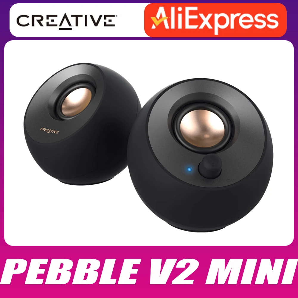 

Creative Pebble V2 Mini Speakers 3D Surround Subwoofer Wired Speaker Notebook Desktop Multi-Media Accessory For Computer Gamer