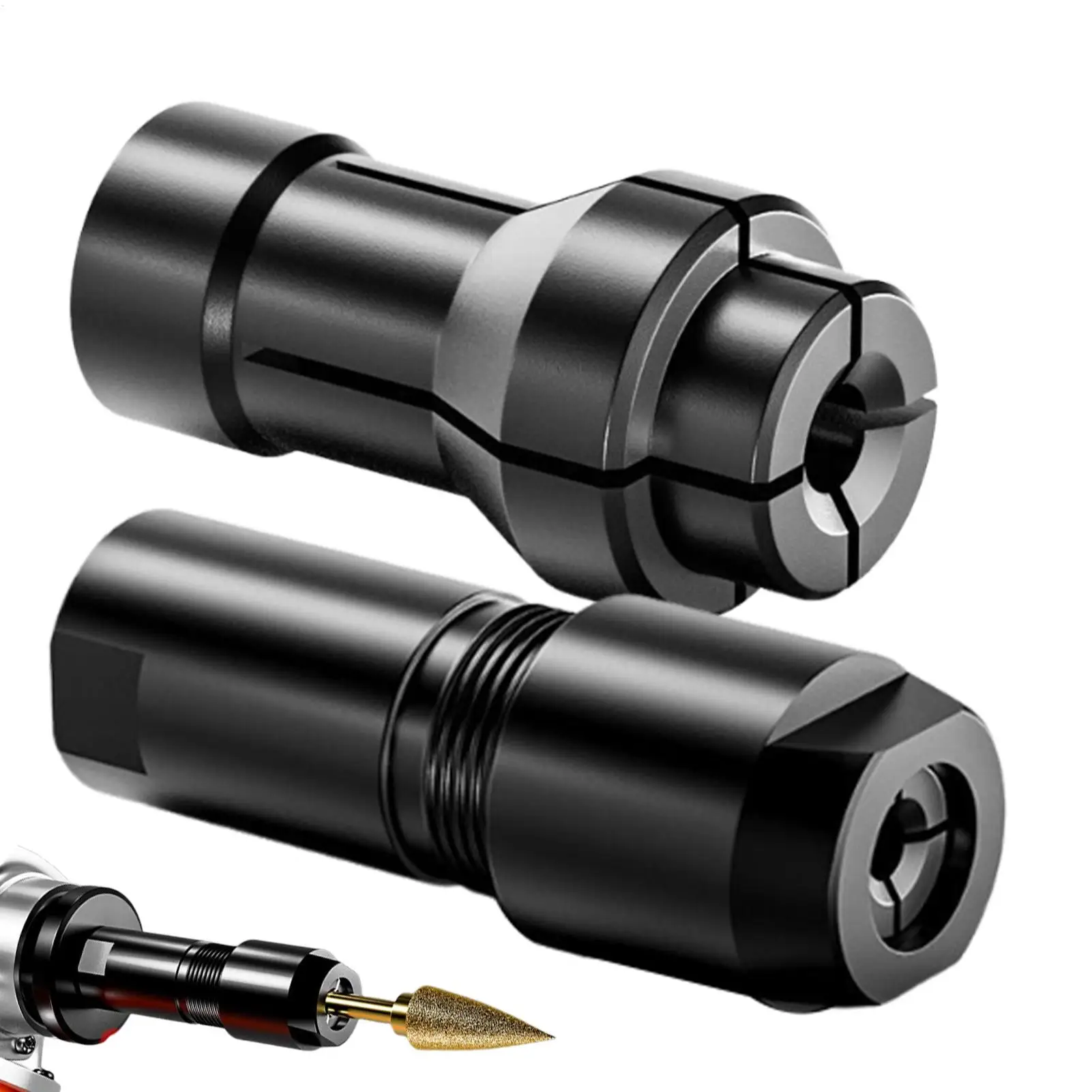 

3/6mm Angle Grinder to Straight Chuck Adapter Metal Wood Stone Grinding Polishing Compatible Rotary Tools Duty Conversion Kit ﻿