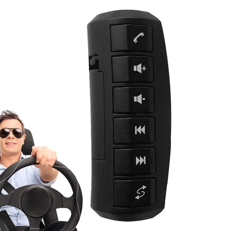 

Media Button Remote Control Multifunctional Car Wireless Steering Wheel Controller Sturdy Steering Wheel Remote Control Button