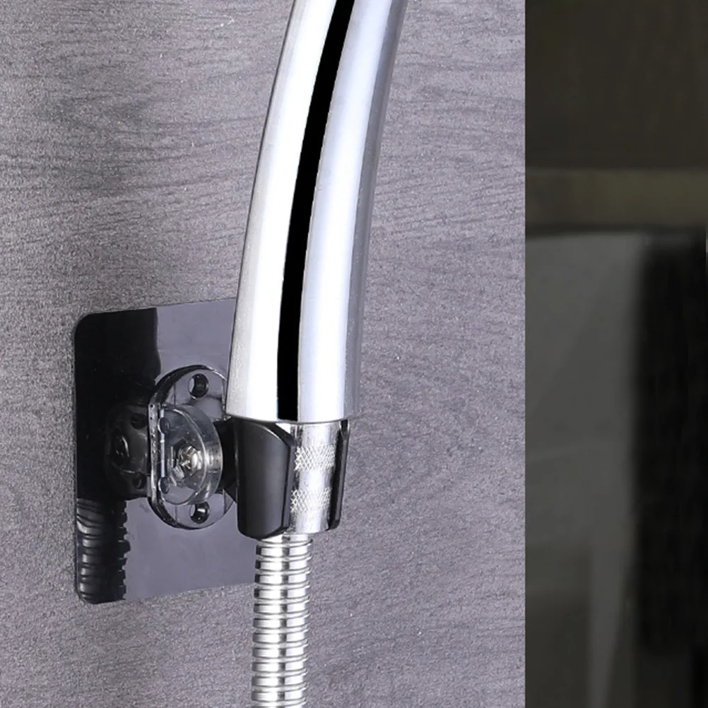 

2Pcs Adjustable Shower Head Holders Bathroom Wall Mounted Punch Free Bracket Suitable for Metal Glass Mirrors Polished Stainless