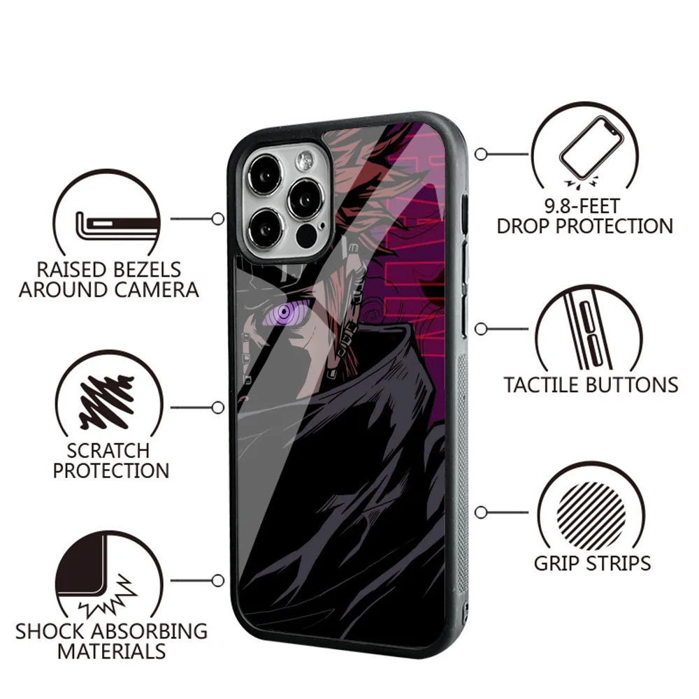 Japan Anime I-Itachi P-Pain N-Naruto Phone Case For Samsung S10 S20 S21 S22 S24 S30 Plus ULTRA Mirror Acrylic Cover