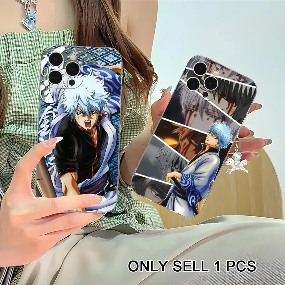 

Чехол для телефона Gintama Sakata Gintoki для iPhone 17 16 15 14 13 12 11 X XR XS Air Pro Max Plus Mini, мягкий прозрачный чехол из ТПУ