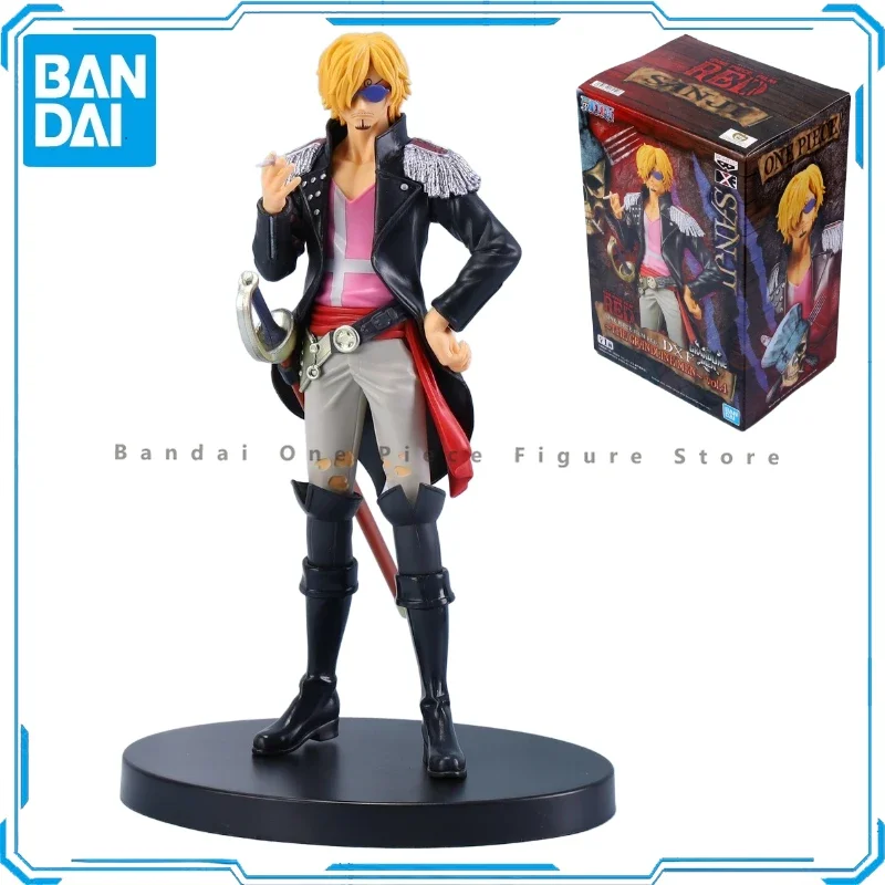 В наличии оригинальная DXF Bandai THE GRANDLINE MEN FILM RED Sanji Фигурка Анимационная игрушкаПодарочная модель Коллекционная аниме ХоббиОригинальная