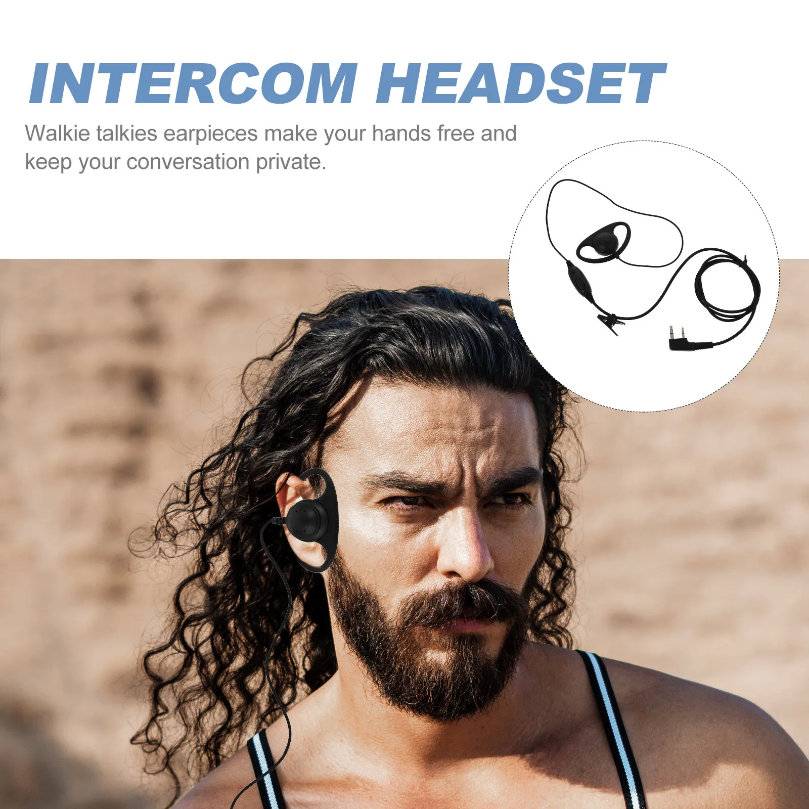 

Универсальная гарнитура K-Plug для раций, наушник с креплением на ухо, для связи без помощи рук в шумных условиях, 1 шт.