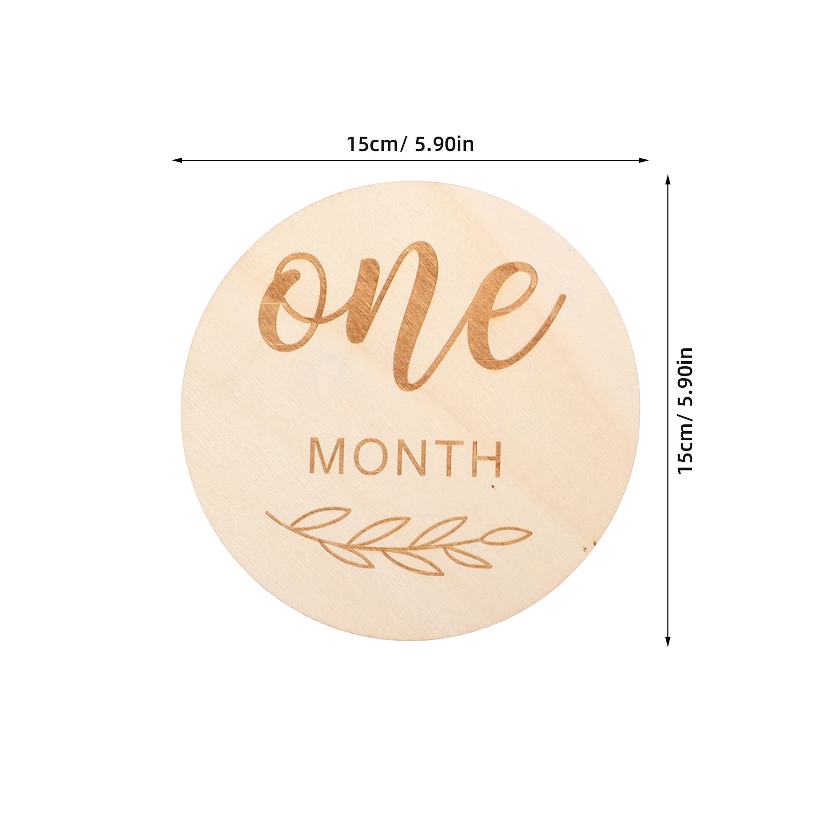 12 pcs Wooden Baby Photo Newborn Props Monthly Growth Halloween Christmas New Year Baby Photo Cards Engraved