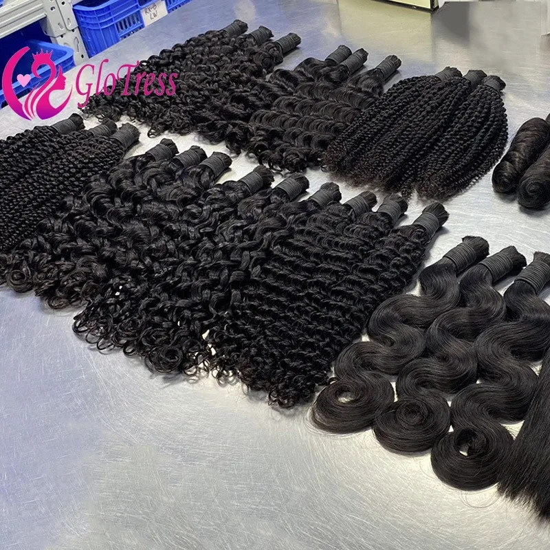 Natural Color Body Wave Bulk Hair Human Hair 12-26 Inch Brazilian Virgin Remy for Braids Hair Extensions for Women Styling Needs