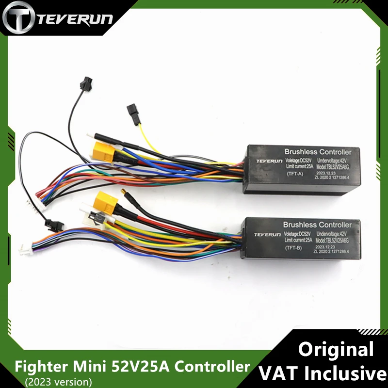 Original Teverun Fighter Mini 2023 Version Electric Scooter 52V 25A-TFT-APP Controller A&B for 52V 20.8Ah FighterMini Accessorie