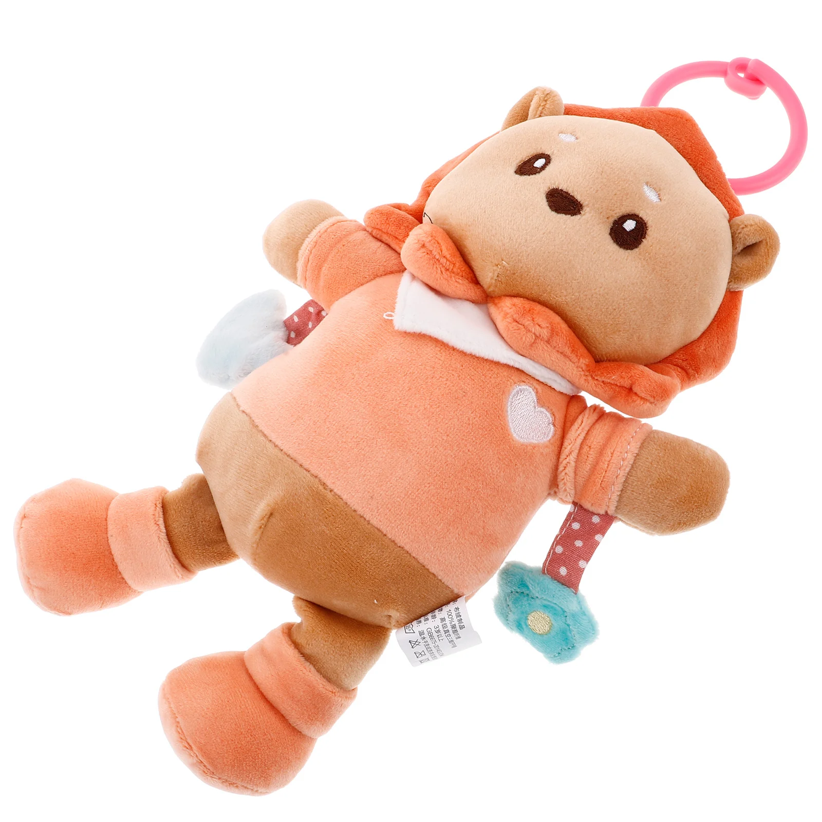 아기 카시트용 귀여운 사자 인형 키체인 유모차 모빌 부드러운 아기 여행용 장난감