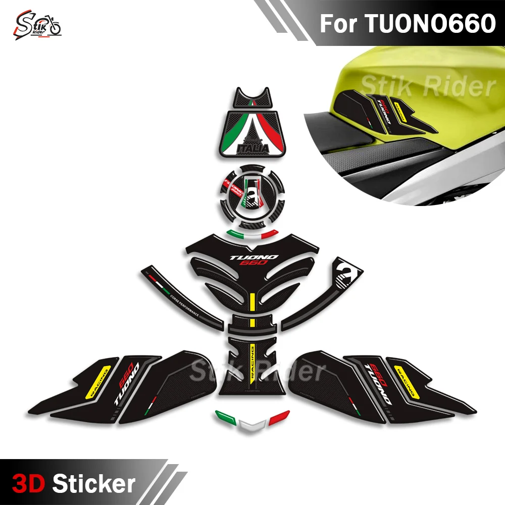 

For Aprilia TUONO660 TUONO 660 Factory Motorcycle Tank Pad Cap TankPad Gas Fuel Oil Kit Knee Fender Stickers Decals Protector
