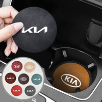 Car Suede Coaster Anti-Slip Water Cup Pad Bottle Holder Mat Accessories For KIA Ceed Sportage Rio K2 Optima Cerato Proceed Venga