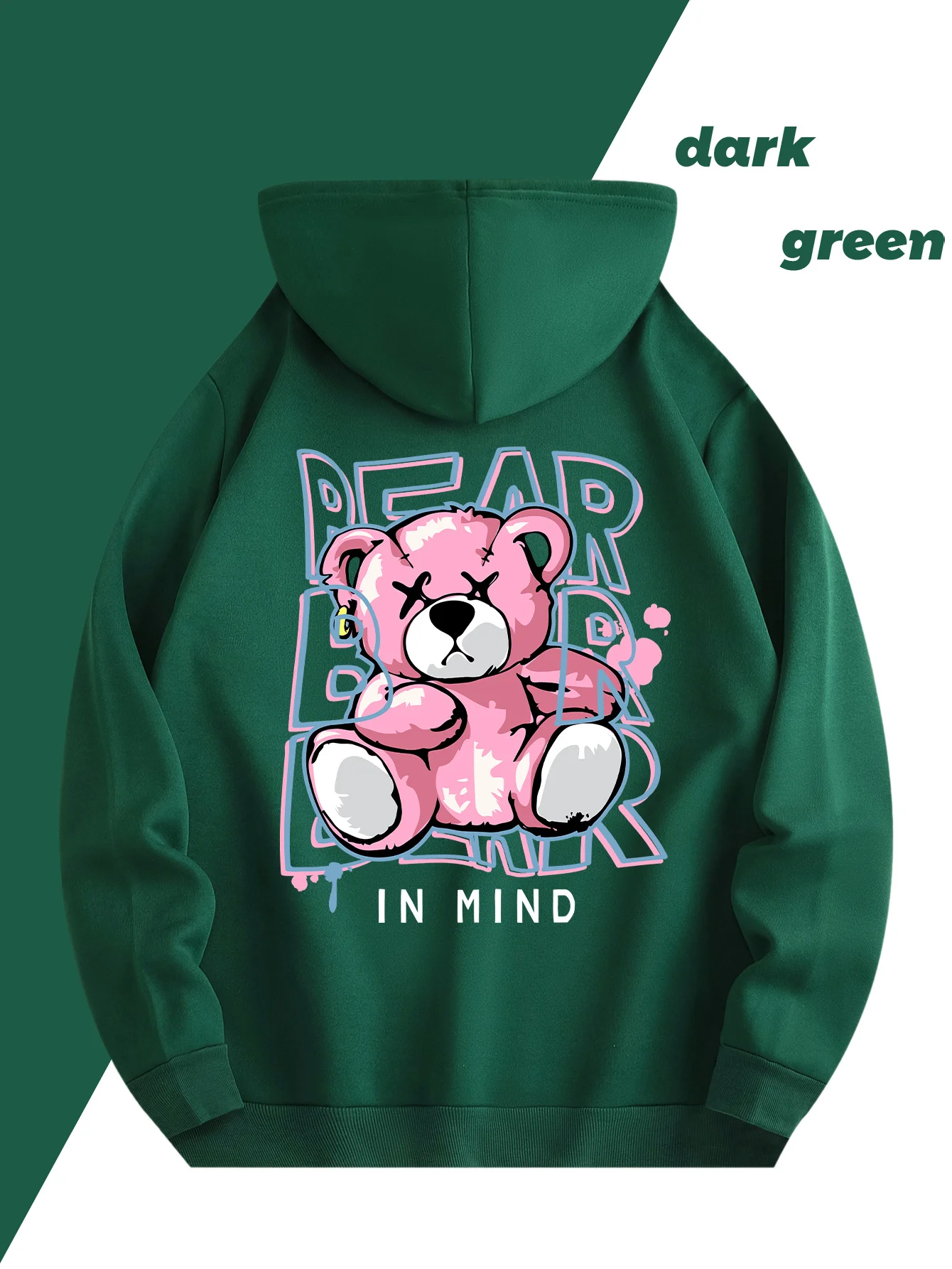 2025 neue Herbst Herrenmode Bär gedruckt weichen und bequemen Hoodie Outdoor vielseitige Street Style Kleidung