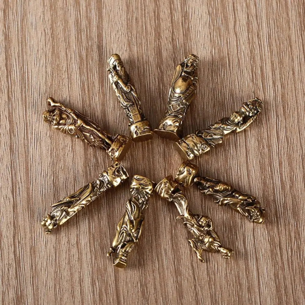 

8 Styles Copper Crafts Buddha Sculpture Handmade DIY Buddha Pendant Accessories Carved Buddha Miniatures Living Room