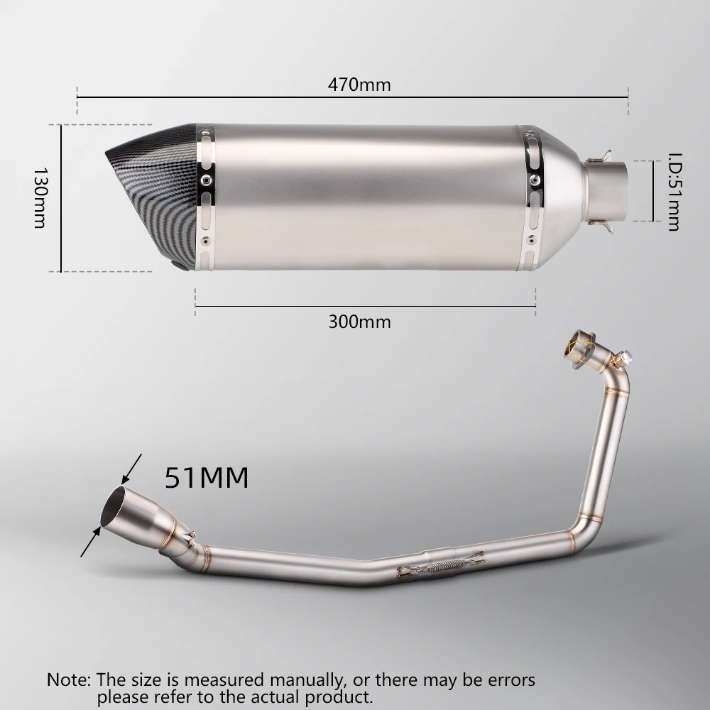 Motorcycle Exhaust Escape Full System Modified Front Middle Link Pipe Muffler DB Killer for GSX150R GSXR150 GSXR125