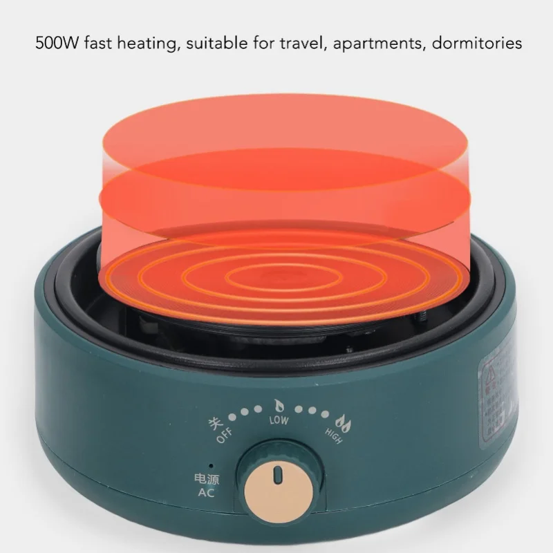Portable Countertop Single Burner Electric Hot Plate Multifunction Efficient 360 Deg Heating Safe for Home And Dorm Use