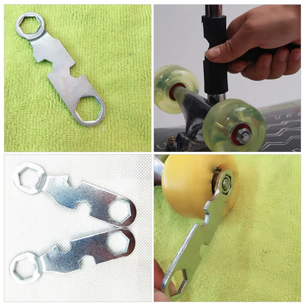 

4 pcs T Skateboard Tools Kit Adjustable Wheels Trucks Bearings Portable L-Shaped Allen Wrench Repair Tool For Skating Teens