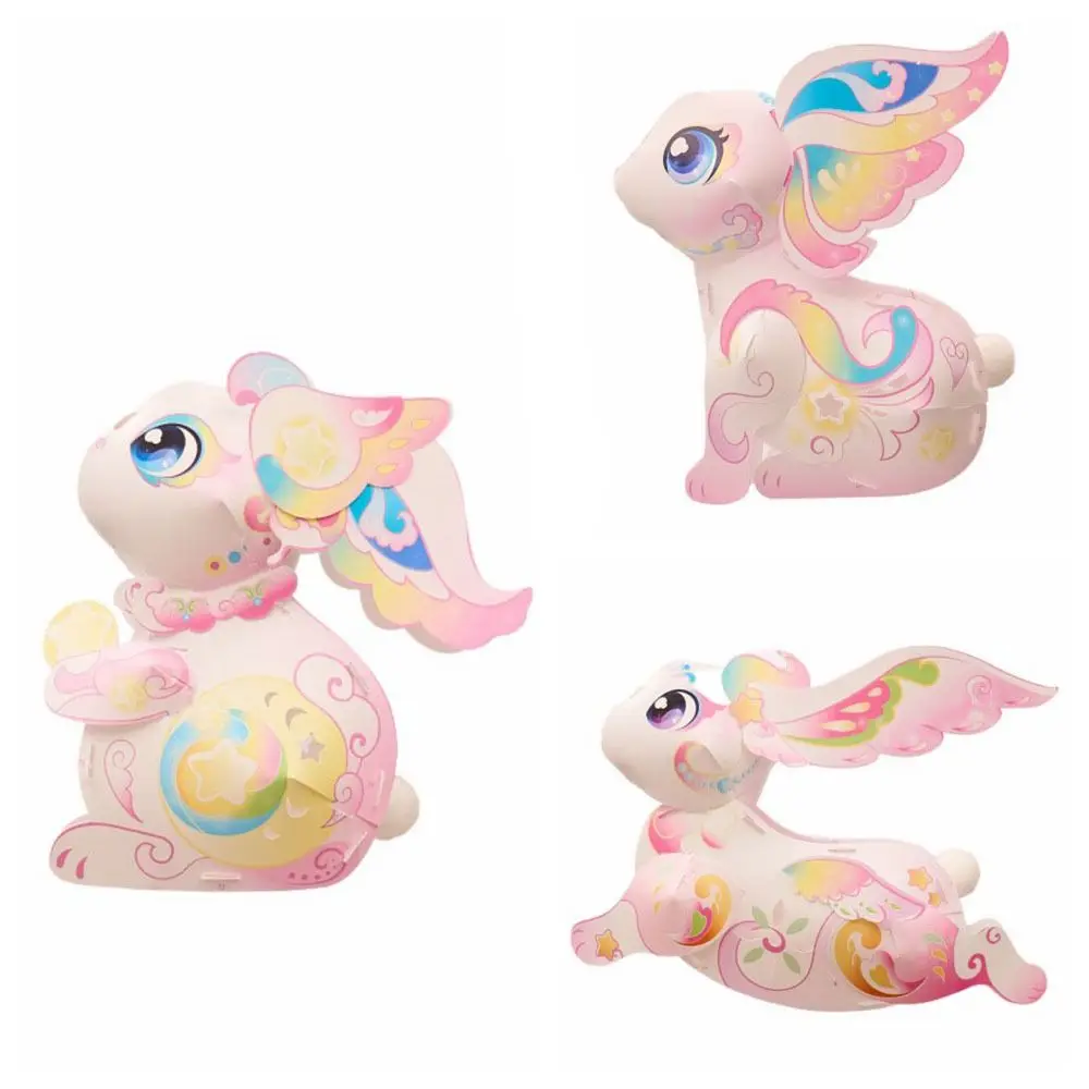 Flying Rabbit Rabbit Lantern Handmade Cartoon Mid-Autumn Festival Lantern Chinese Style Glowing Handheld Rabbit Lantern Children