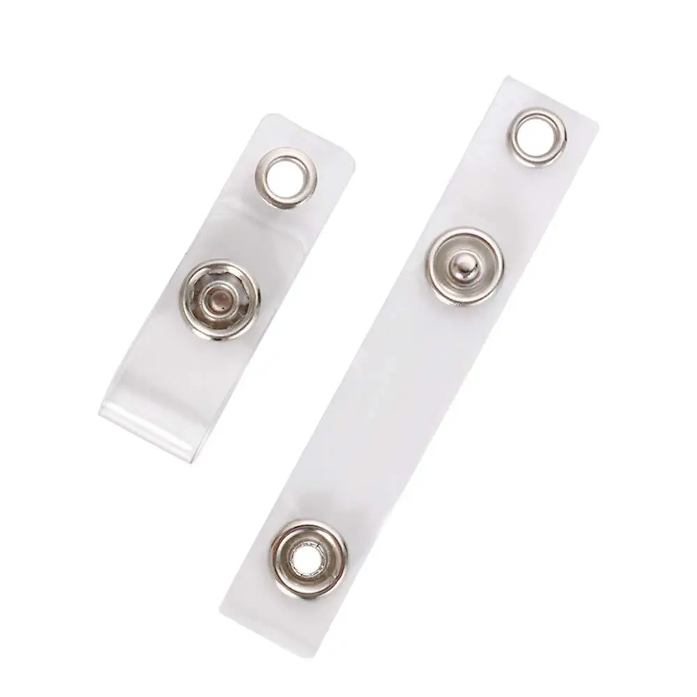 High Quality Retractable Transparent PVC Clear Name Card Keychains Card Holder Lanyard Card Holder Buckle ID Card Holder