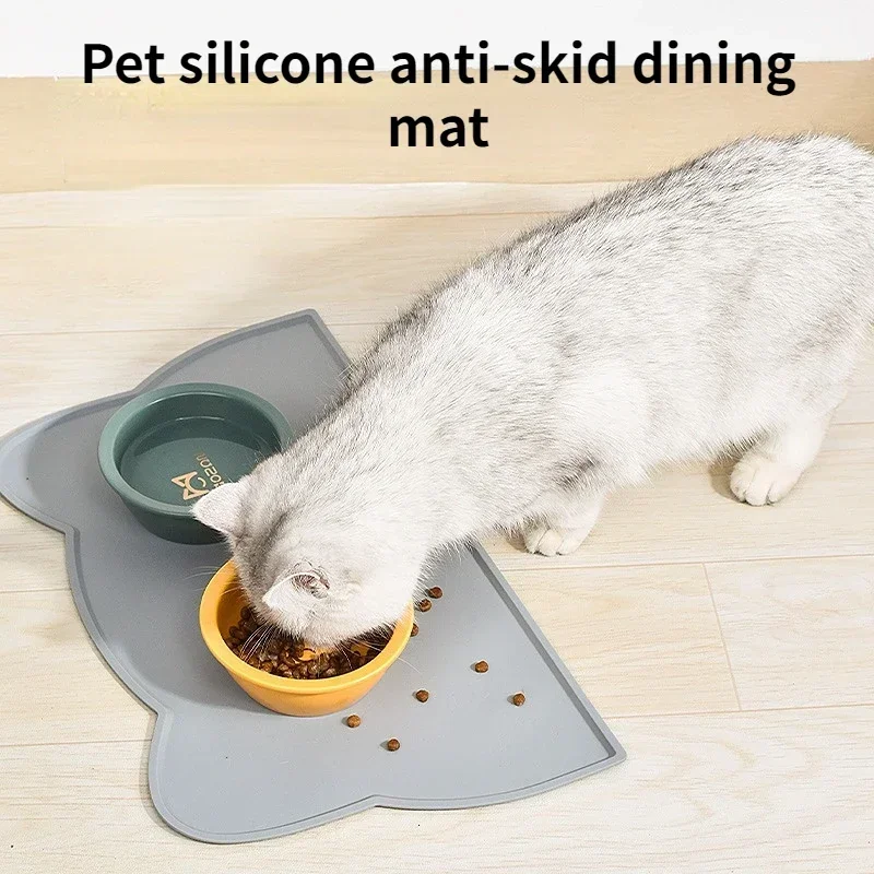 

Silicone Pet Feeding Dog Cat Bowl Food Mat Non-Stick Waterproof Pet Food Feeding Pad Puppy Feeder Tray Water Cushion Placemat