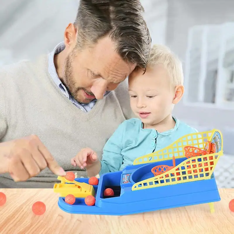 Attività sportive rimbalzanti interattive per interni Home Office Mini gioco di basket da tavolo giocattolo per bambini