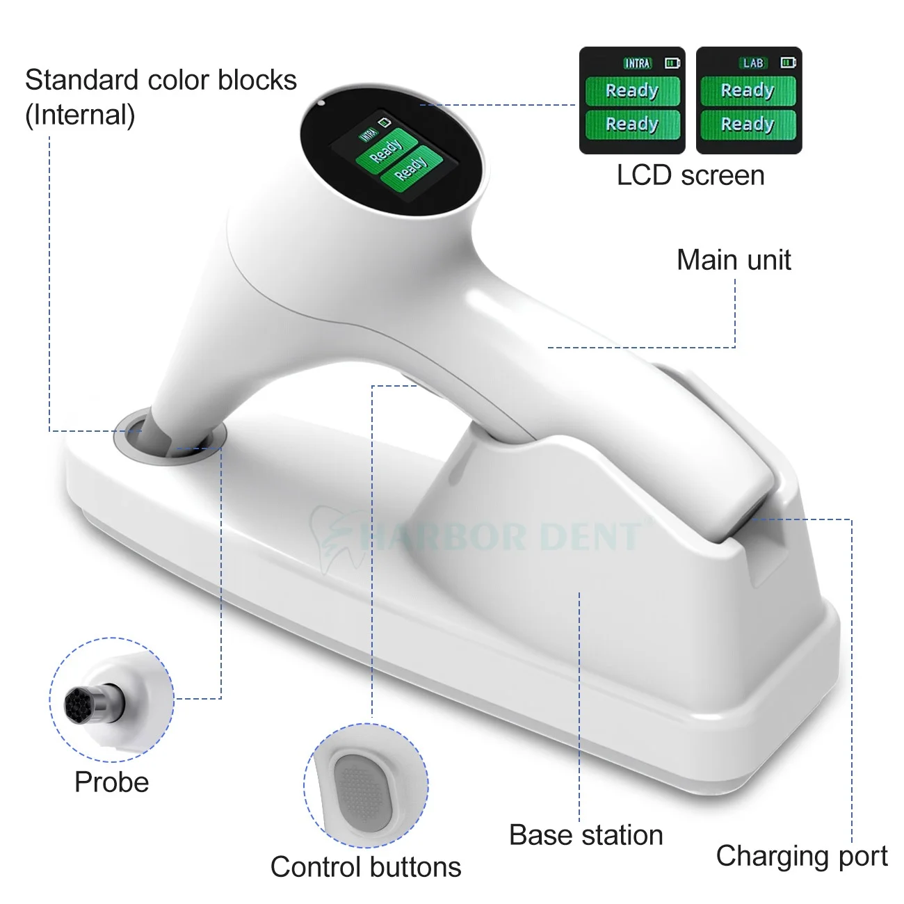Wireless Dental Tooth Color Comparator AI High Accuracy LED Screen Digital Shade Guide Photoelectric Corrector Dentistry Tool