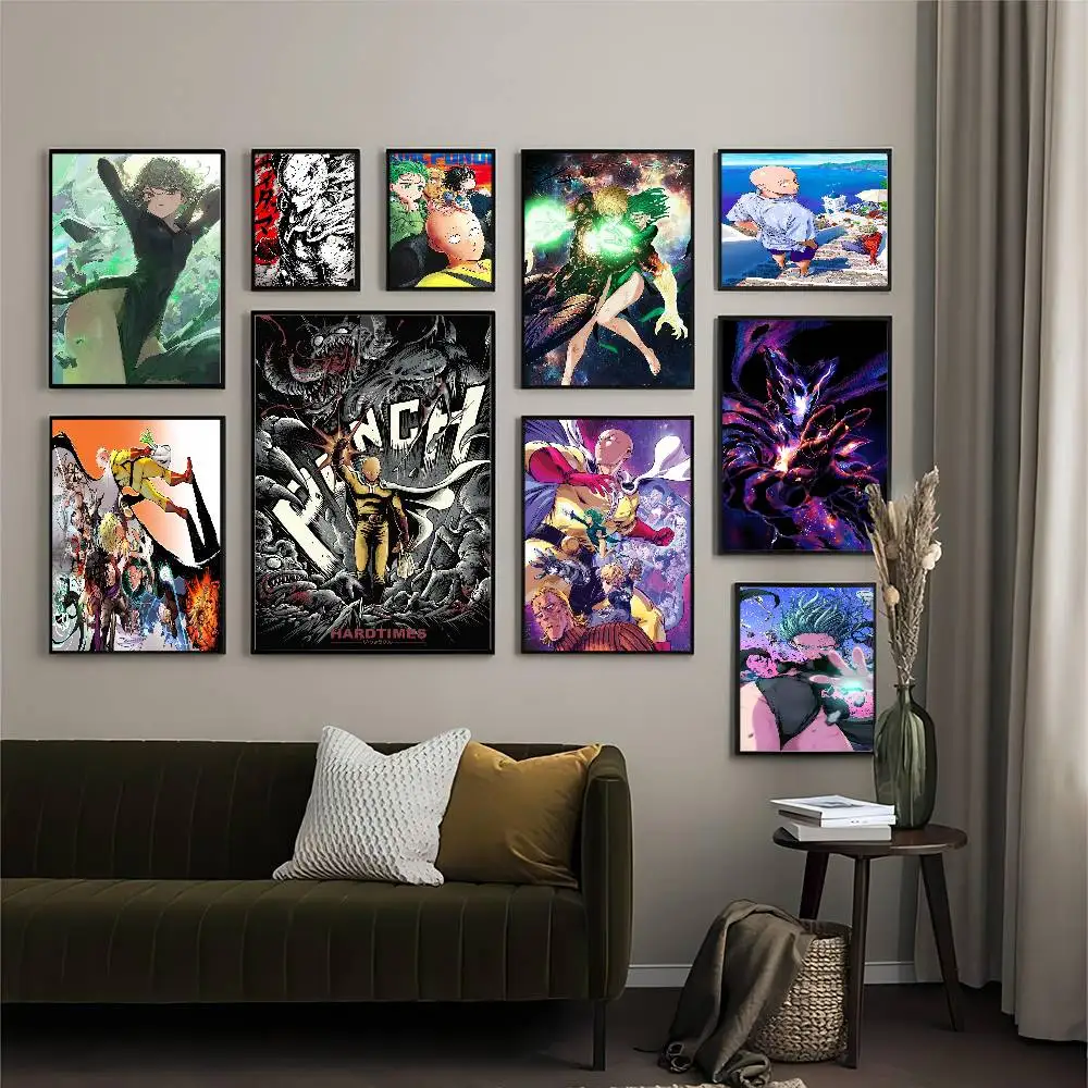 Anime Games One-Punch Man DIY Sticky Poster Fancy Wall Sticker For Living Room Bar Decoration Wall Decor
