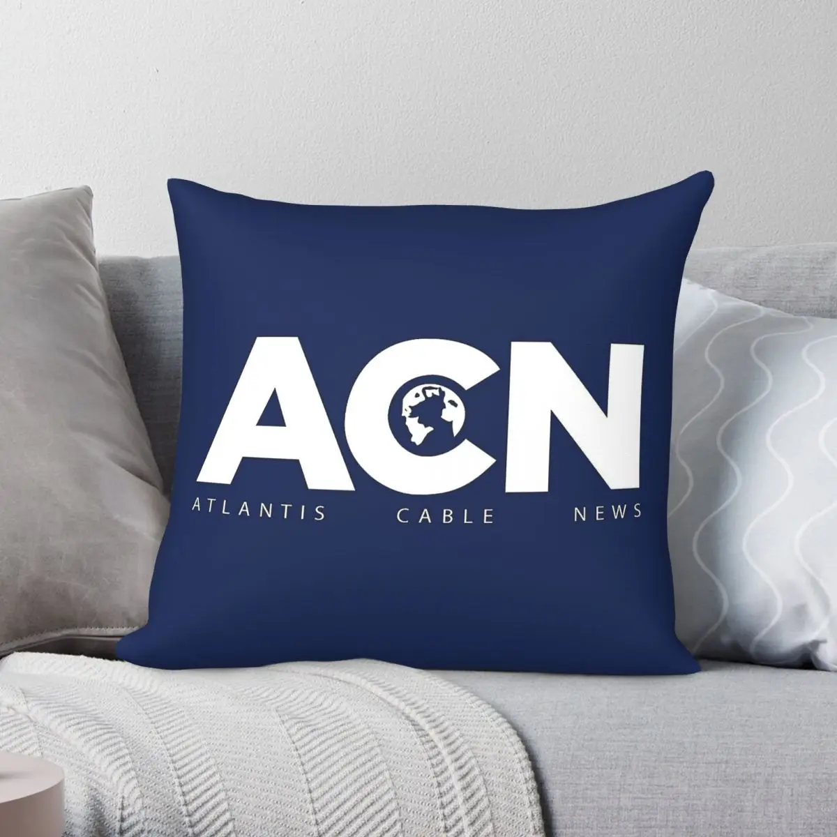 Newsroom Atlantis Cable News Square Pillowcase Polyester Linen Velvet Zip Decor Throw Pillow Case Home Cushion Cover 45x45