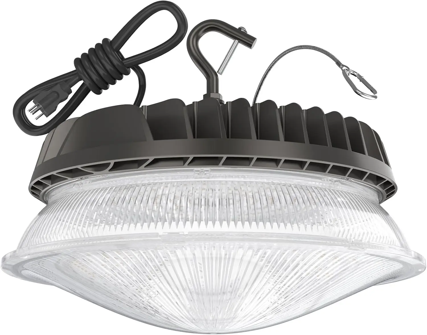 Lámpara LED High Bay de Última Generación, 150W, 18,750 LM, Tipo UFO con Reflector para Taller, Supermercado, Almacén, con Certificación ETL